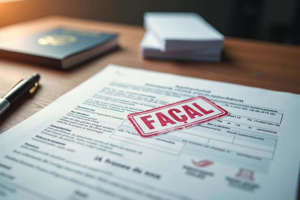 Timbre fiscal français sur formulaire de demande de permis de conduire