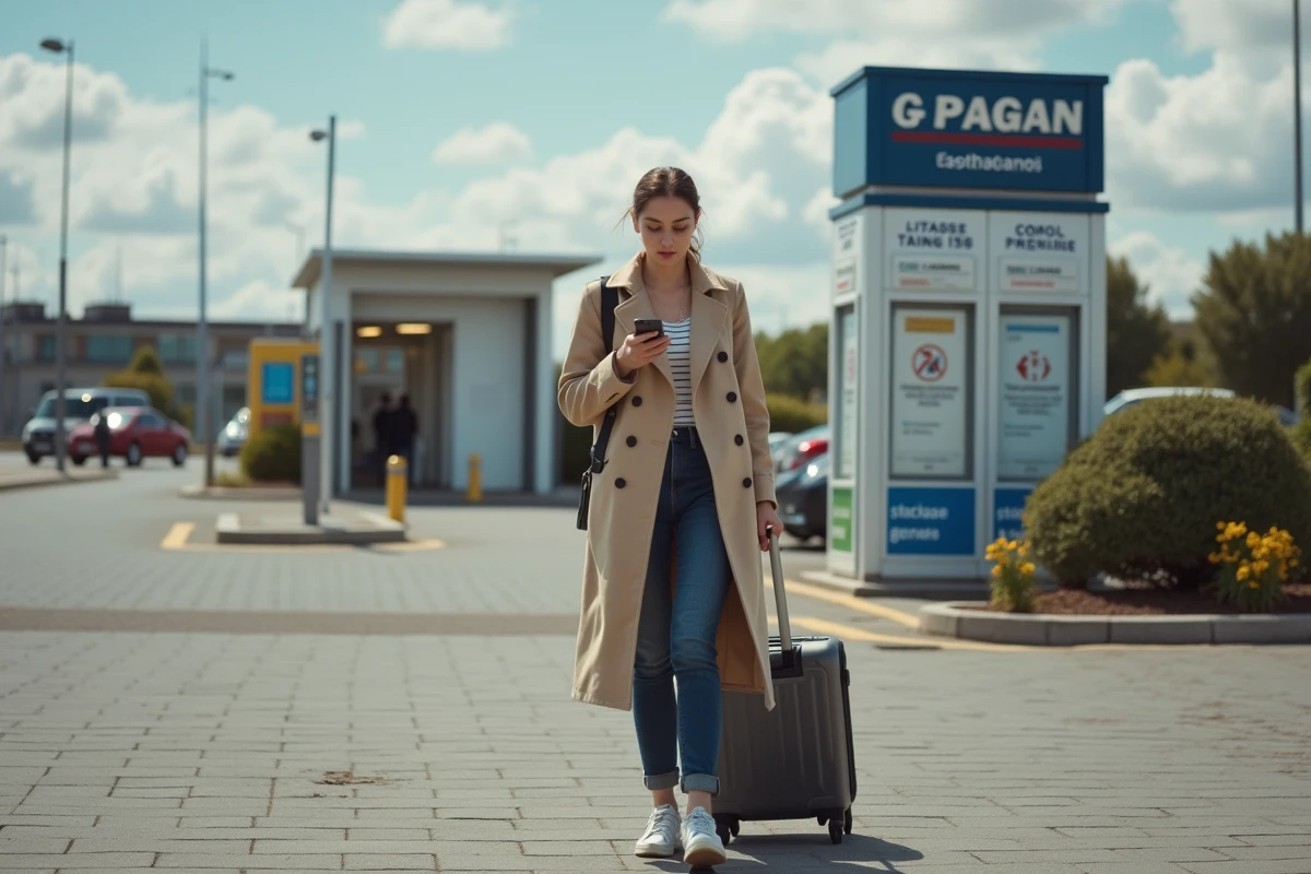 Jeune femme approchant de l