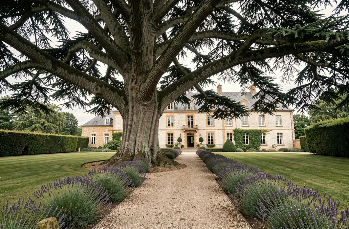 Le Clos du Cèdre, chambre d'hôtes dans les Côtes-d'Armor avec son grand cèdre centenaire et manoir en pierre