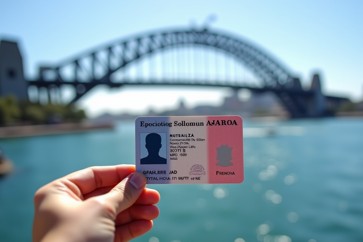 Permis de conduire français devant le Sydney Harbour Bridge